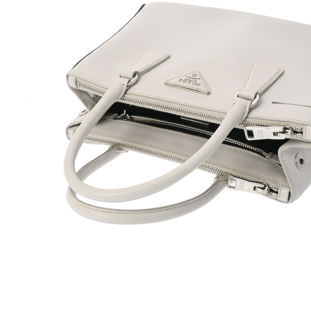 Prada White Galleria Off Black Bag Leather Saffiano - Picture 3 of 11